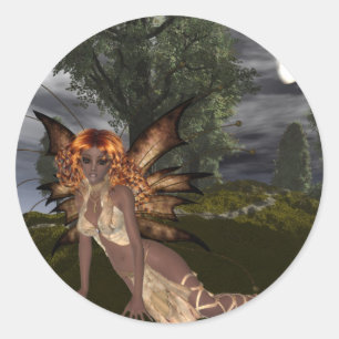 Nattdesign 1 - Fantasy Fae Stickers Runt Klistermärke