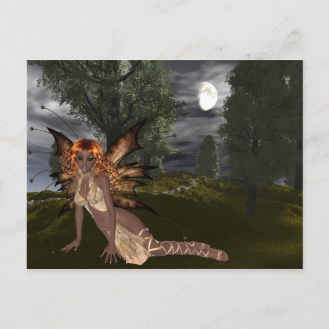 Nattdesign 1 - Fantasy Fae-vykort Vykort (Framsida)