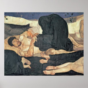 Natten, 1890 (olja på canvas) poster