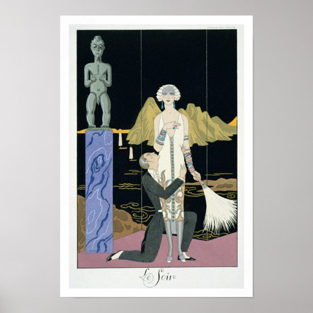 Natten, 1925 (pokör print) poster (Framsidan)