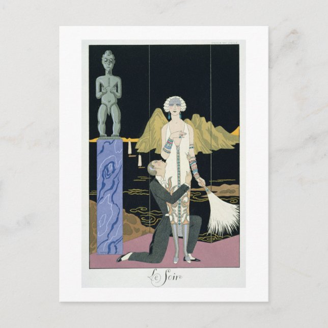 Natten, 1925 (pokör print) vykort (Framsida)