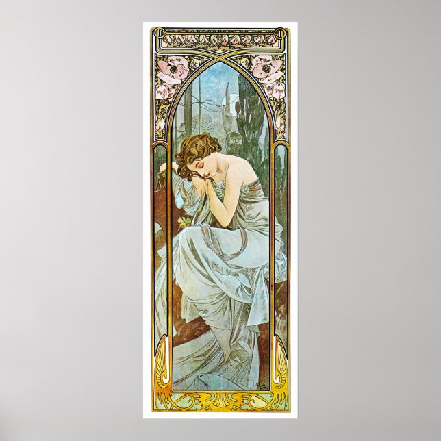 Natten, Alphonse Mucha Poster (Framsidan)