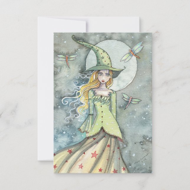 Natten är Young Wich Halloween-vykort Kort (Framsida)