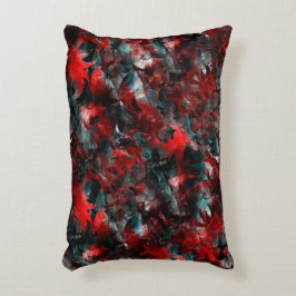 Natten av kraschförstört rödlöv föll på aska prydnadskudde