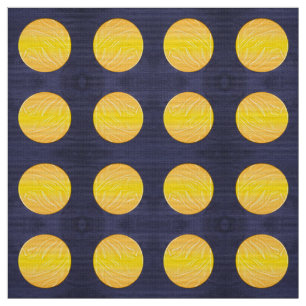 natten avslutar månen. polka dotsmönster tyg