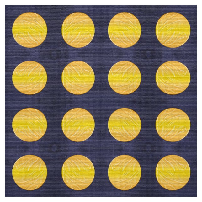 natten avslutar månen. polka dotsmönster tyg (Provkarta)