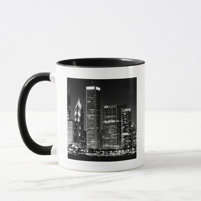 Natten beskådar av Chicago berömda cityscape Mugg (Vänster)