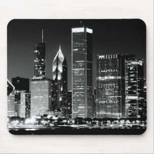 Natten beskådar av Chicago berömda cityscape Musmatta