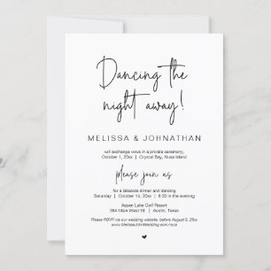 Natten bort, Bröllop Elopement Party Inbjudningar