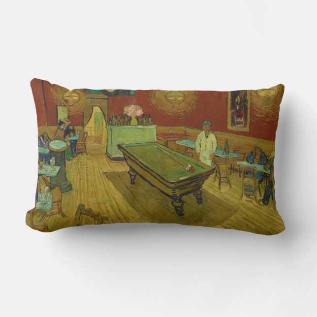 Natten Café av Vincent Van Gogh (1888) Lumbarkudde (Framsida)