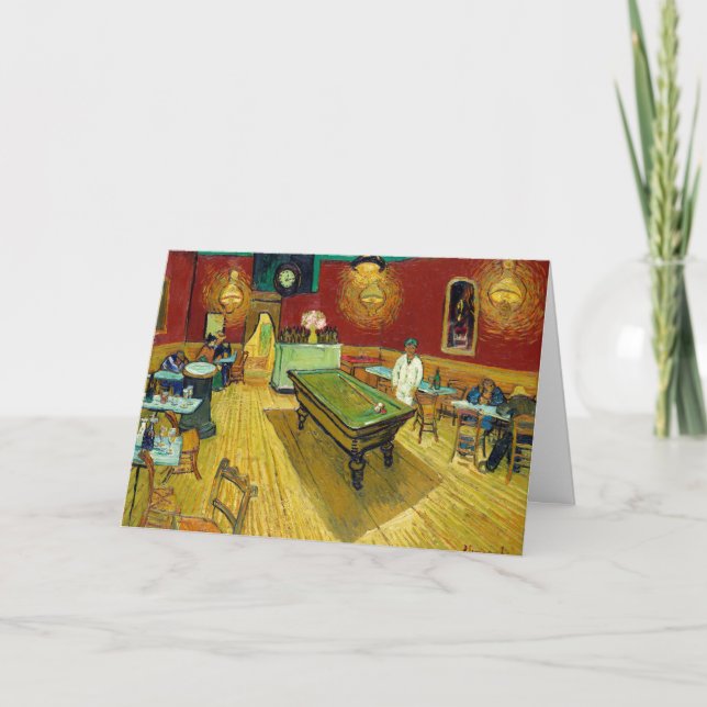 Natten Cafe - Vincent van Gogh Painting Art Kort (Framsida)