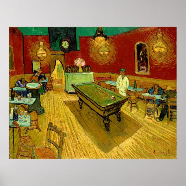 Natten Cafe Vincent Van Gogh Poster (Framsidan)