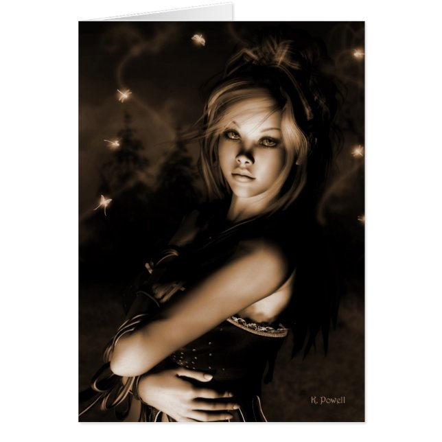 Natten cirklar hälsningskort (Framsidan)