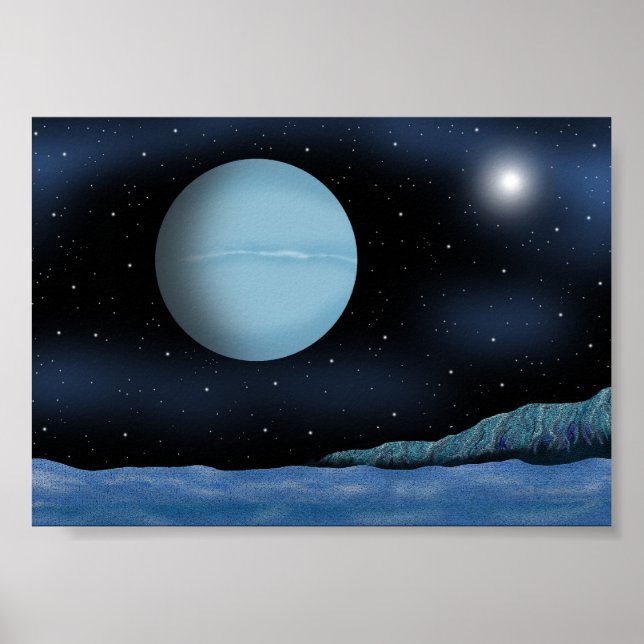 Natten då den blå planeten lyser. poster (Framsidan)