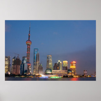 Natten faller på Shanghai-Chinan Poster