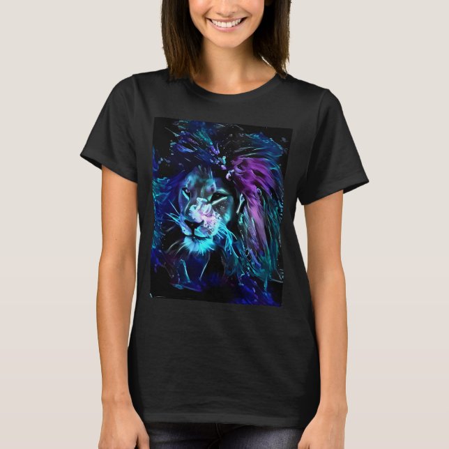 Natten för den neonlejonet t shirt (Framsida)