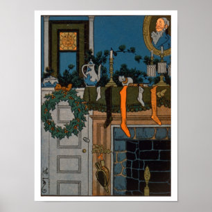 Natten för jul av Denlow, 1903 (färg Poster