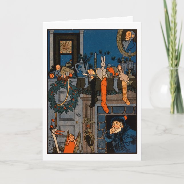 Natten för jul, vid Denlow, 1903 (colouen Helgkort (Framsida)