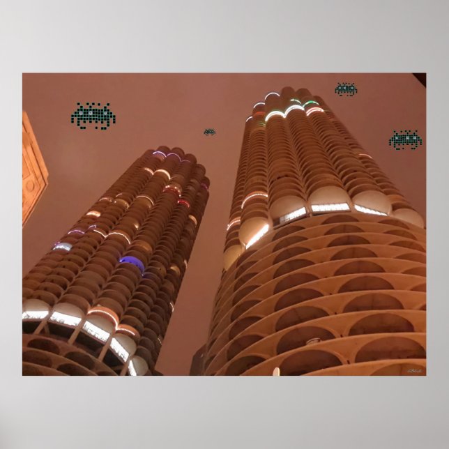 Natten för Marina City-invaderarna Poster (Framsidan)