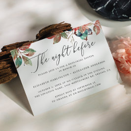 Natten före. Blommigt av blåbär - repetitionsmidda Inbjudningar