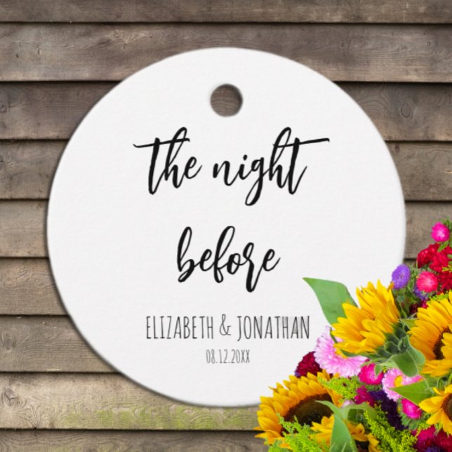 Natten före Bröllop-middagen Gåvor Etiketter (Skapare uppladdad)