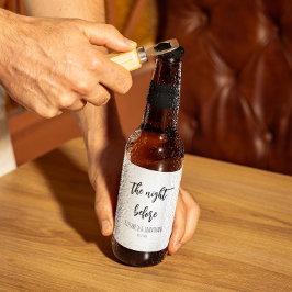 Natten före Bröllop-middagen Ölflaska Etikett