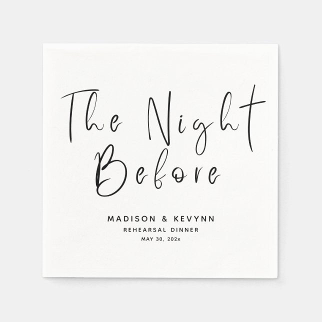 Natten före Bröllop-middagen Pappersservett (Framsidan)