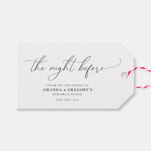 Natten före Bröllop-middagen Presentetikett