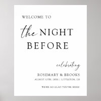 Natten före Bröllop-middagen välkomnas