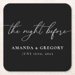 Natten före Bröllop-middagen välkomnas Underlägg Papper Kvadrat<br><div class="desc">De här underläggen är perfekten till din repetitionsmiddag.</div>