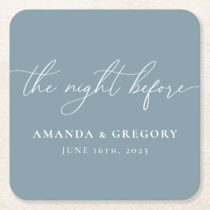 Natten före Bröllop-middagen välkomnas Underlägg Papper Kvadrat