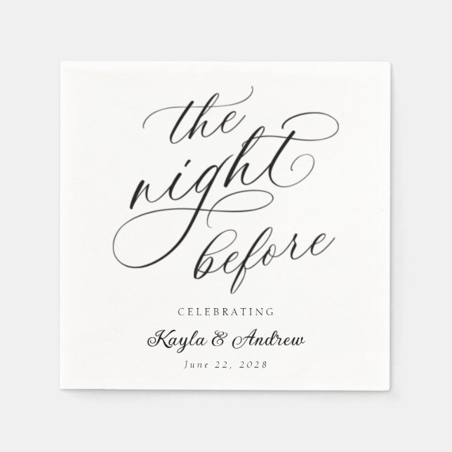 Natten före Bröllop-repetitionen Pappersservett (Framsidan)