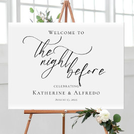 Natten före förnyad elegant - minimal välkomsttid poster
