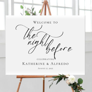 Natten före förnyad elegant - minimal välkomsttid poster