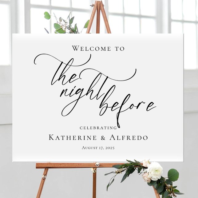 Natten före förnyad elegant - minimal välkomsttid poster (Skapare uppladdad)