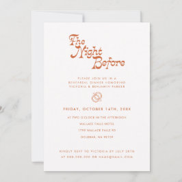 Natten före förnyad middag Retro Modern Inv. Inbjudningar
