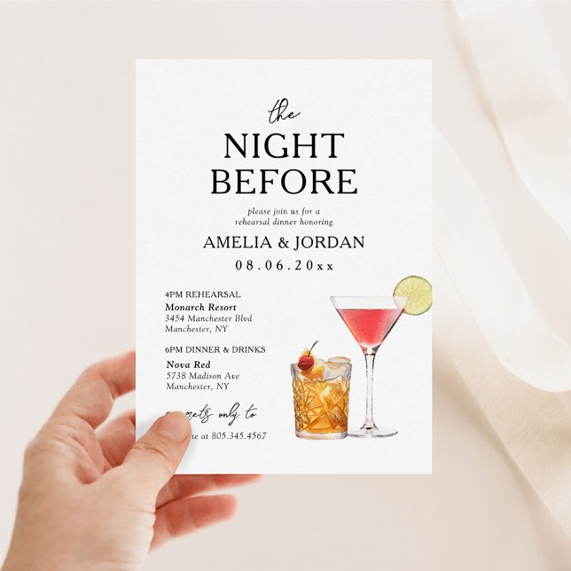 Natten före inbjudan till middagsrepetition och dr (Skapare uppladdad)