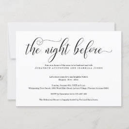 Natten före inbjudan till repetitionsmiddag