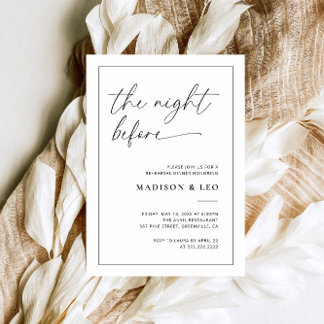 Natten före inbjudan till repetitionsmiddag