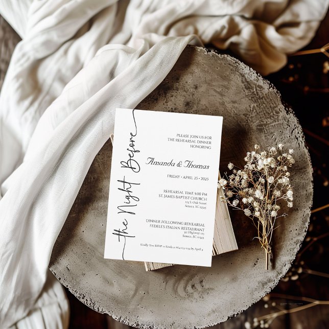 Natten före inbjudan till repetitionsmiddag (Skapare uppladdad)