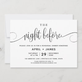 Natten före inbjudan till repetitionsmiddag