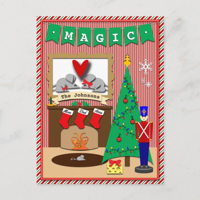 Natten före jul ・ 3 lager helg vykort (Framsida)