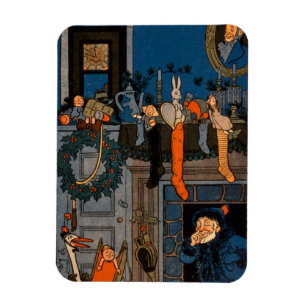 Natten före jul, av Denlow, 1903 (colou) Magnet