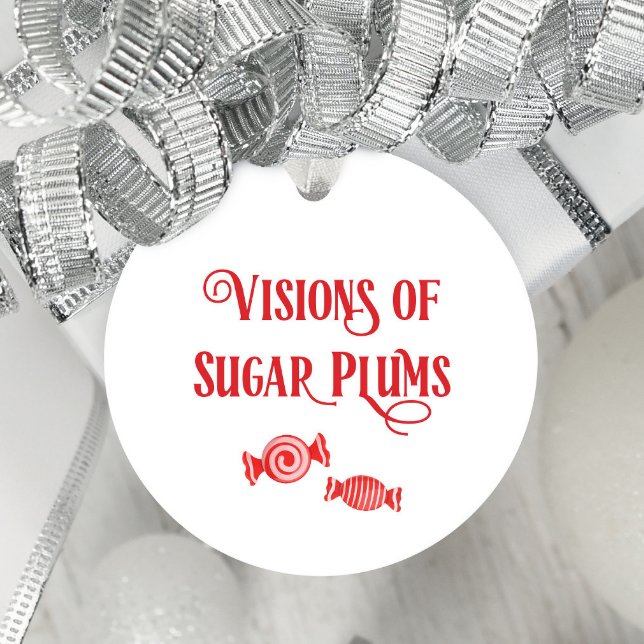 Natten före jul-visioner för sockerplommon gåvor etiketter (Skapare uppladdad)