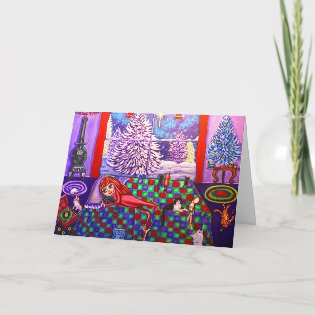 Natten före julkortet helgkort (Framsida)