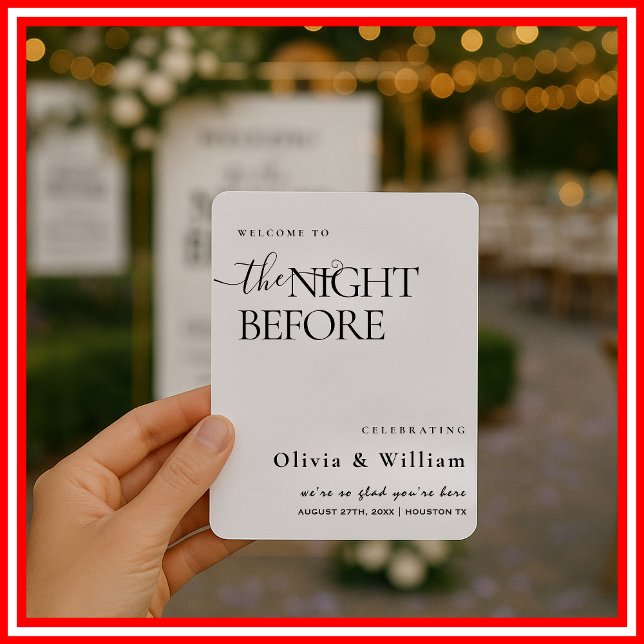 Natten före middagen i Bröllop Inbjudningar (Skapare uppladdad)