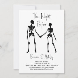 Natten före middagsinbjudan vit inbjudningar