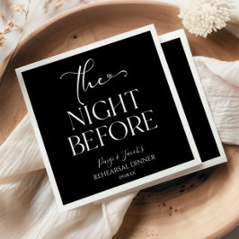 Natten före minimal Bröllop-repetitionsmiddag Pappersservett