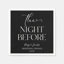 Natten före minimal Bröllop-repetitionsmiddag Pappersservett