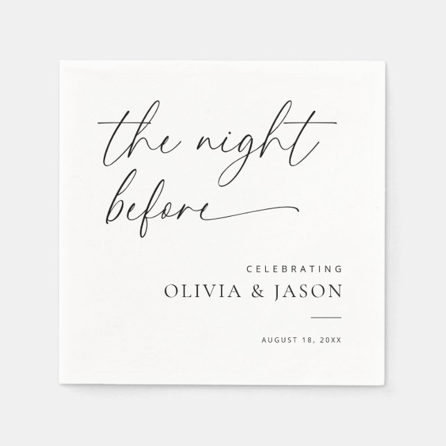 Natten före Napkins, repetitionsmiddagsservetter Pappersservett (Framsidan)